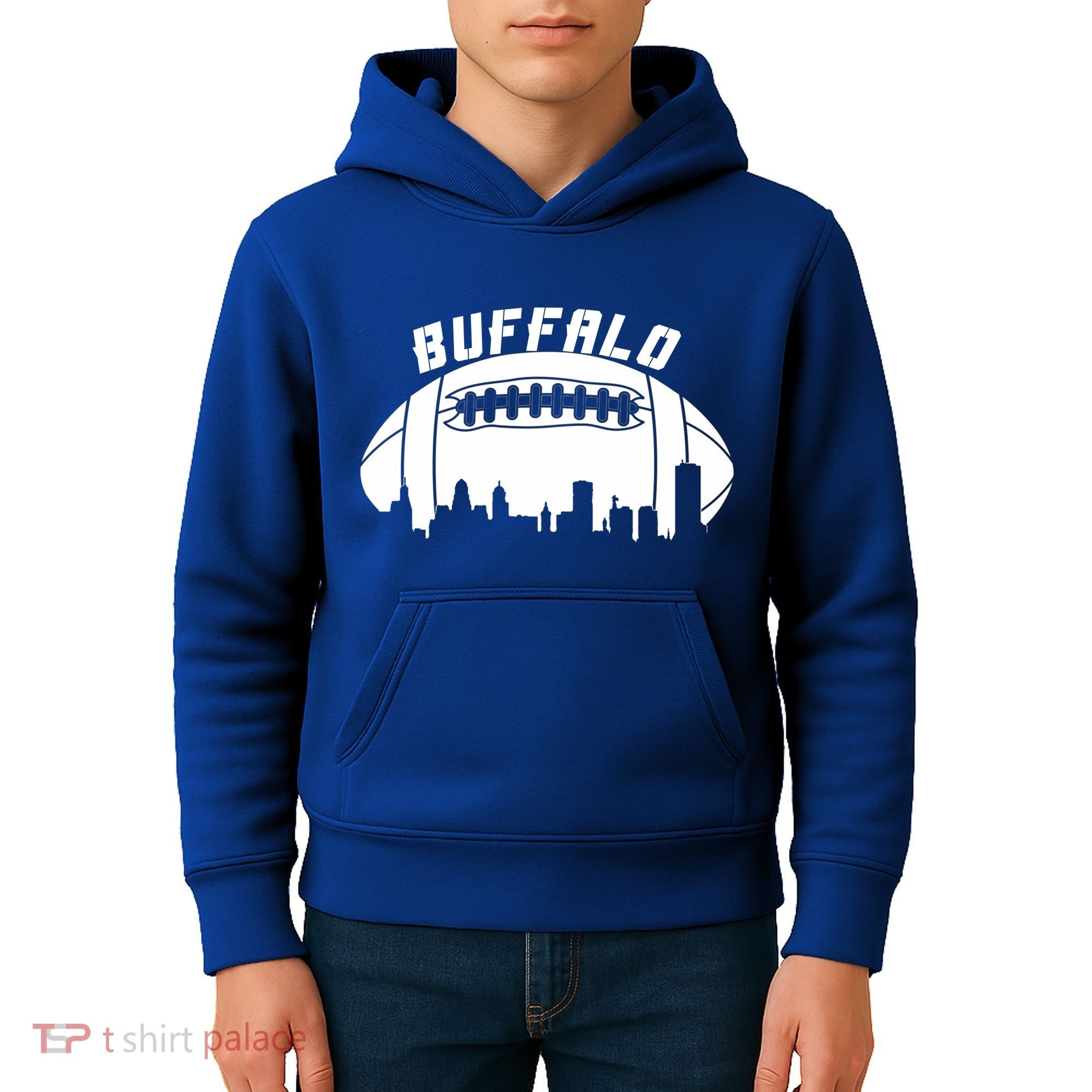 Buffalo Football City Skyline Kids Hoodie