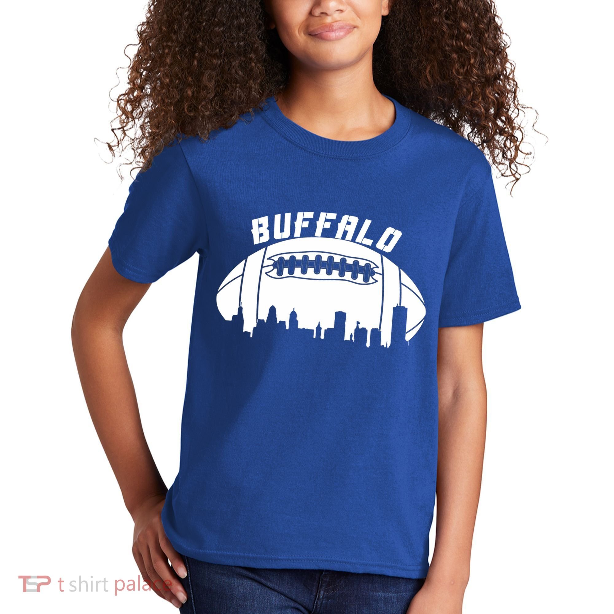 Buffalo Football City Skyline Kids T-Shirt