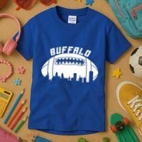 Buffalo Football City Skyline Kids T-Shirt thumb 3