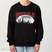 Buffalo Football Fan City Skyline Women's Sweatshirt thumb 0