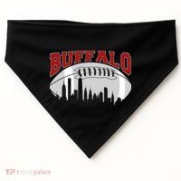 Buffalo Football Fan City Skyline USA-Made Doggie Bandana thumb 0