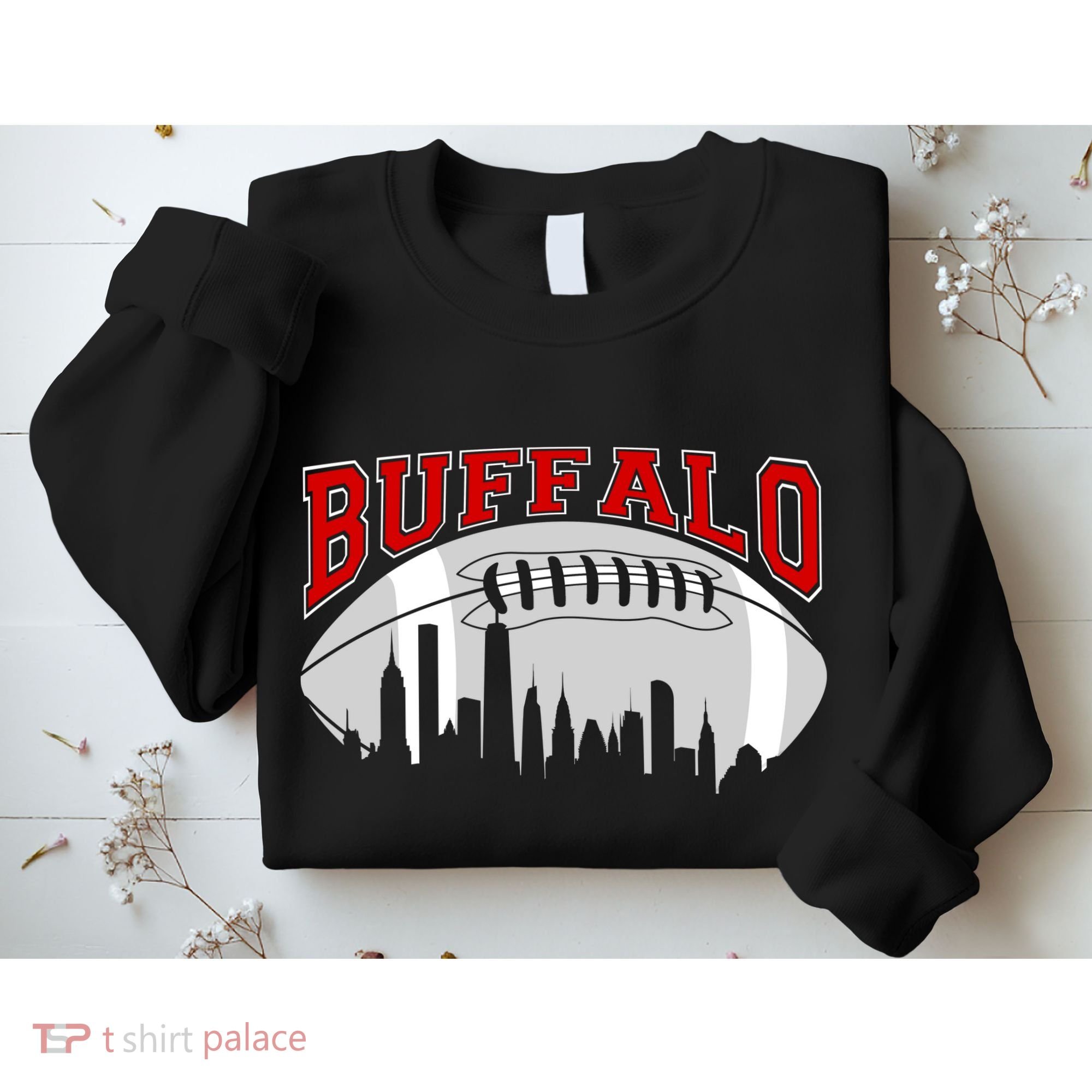 Buffalo Football Fan City Skyline Sweatshirt