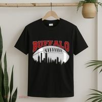 Buffalo Football Fan City Skyline T-Shirt thumb 2