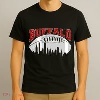 Buffalo Football Fan City Skyline T-Shirt thumb 3