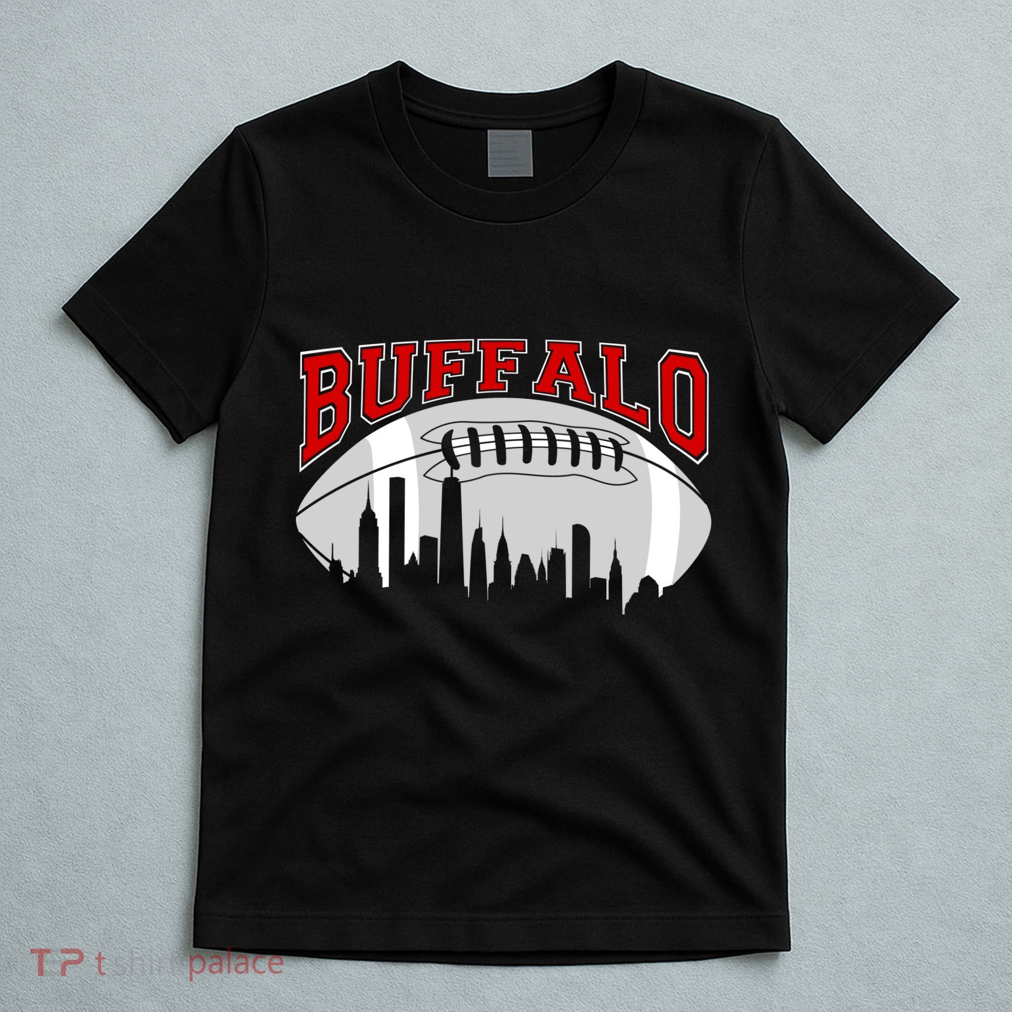 Buffalo Football Fan City Skyline T-Shirt