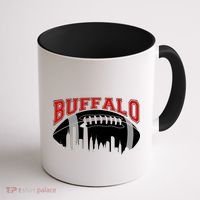 Buffalo Football Fan City Skyline Coffee Mug thumb 1