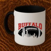 Buffalo Football Fan City Skyline Coffee Mug thumb 2