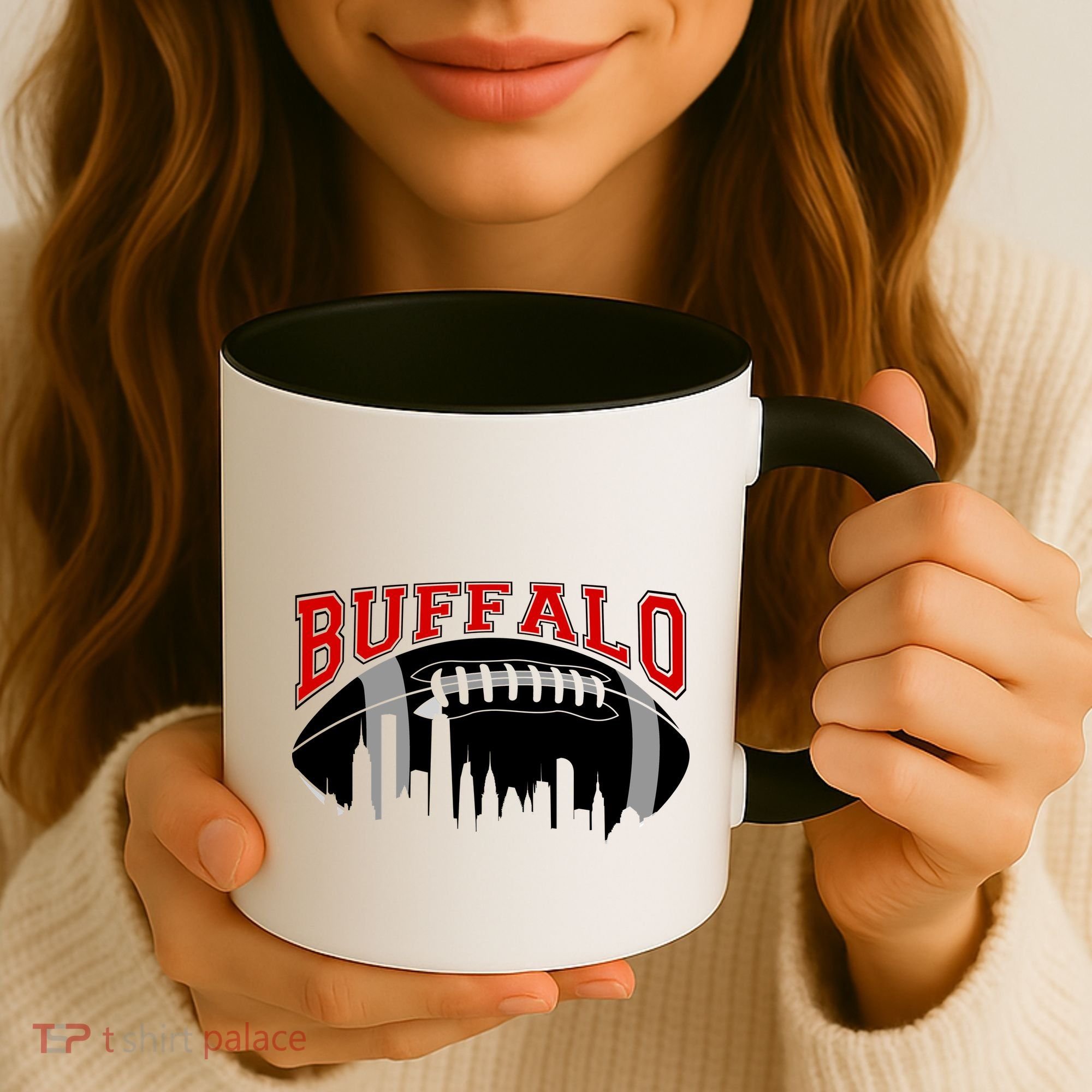 Buffalo Football Fan City Skyline Coffee Mug