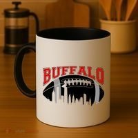 Buffalo Football Fan City Skyline Coffee Mug thumb 4