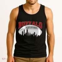 Buffalo Football Fan City Skyline Tank Top thumb 3