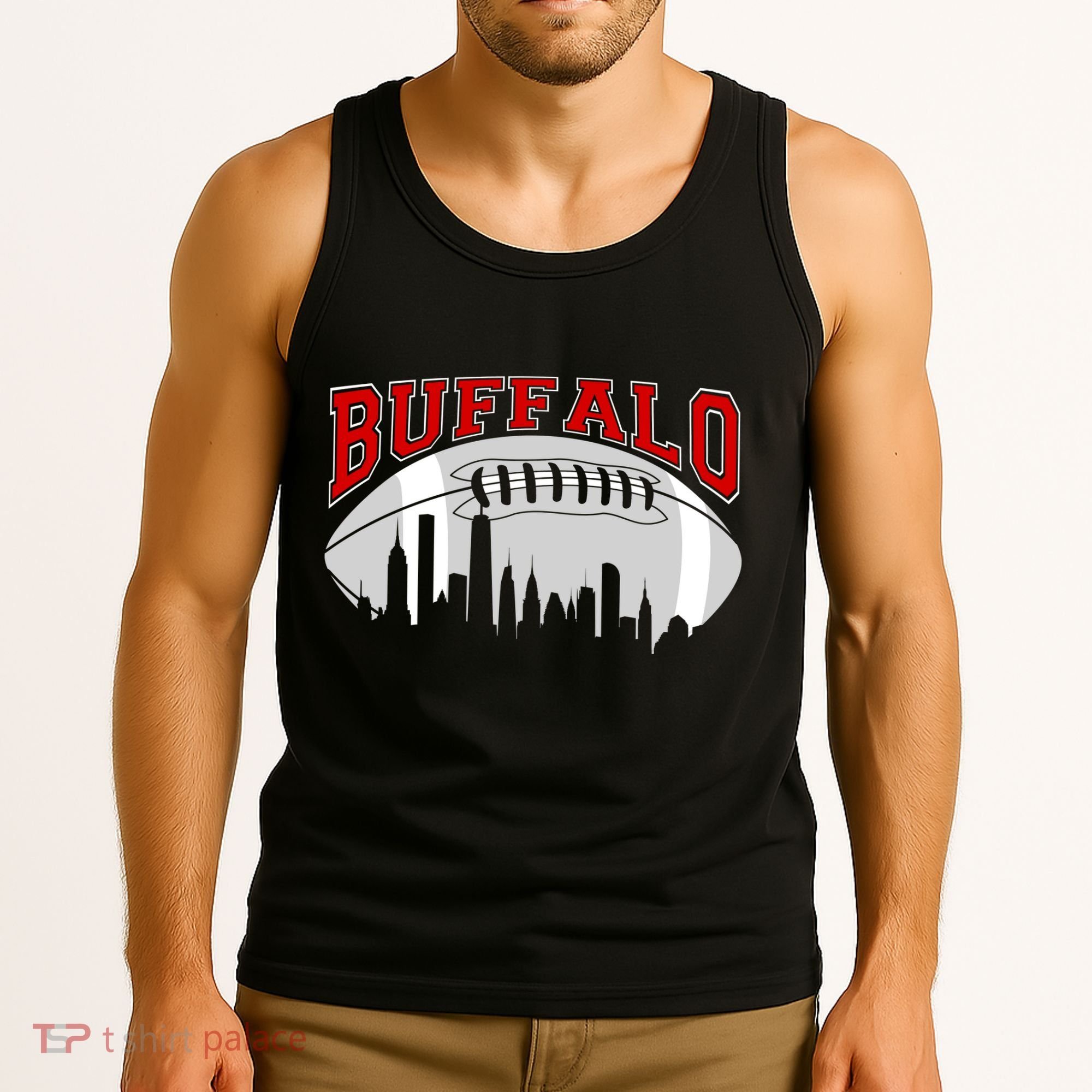 Buffalo Football Fan City Skyline Tank Top