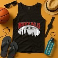 Buffalo Football Fan City Skyline Tank Top thumb 4