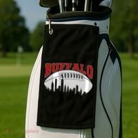 Buffalo Football Fan City Skyline Golf Towel thumb 2