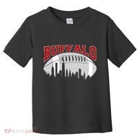 Buffalo Football Fan City Skyline Toddler T-Shirt thumb 0