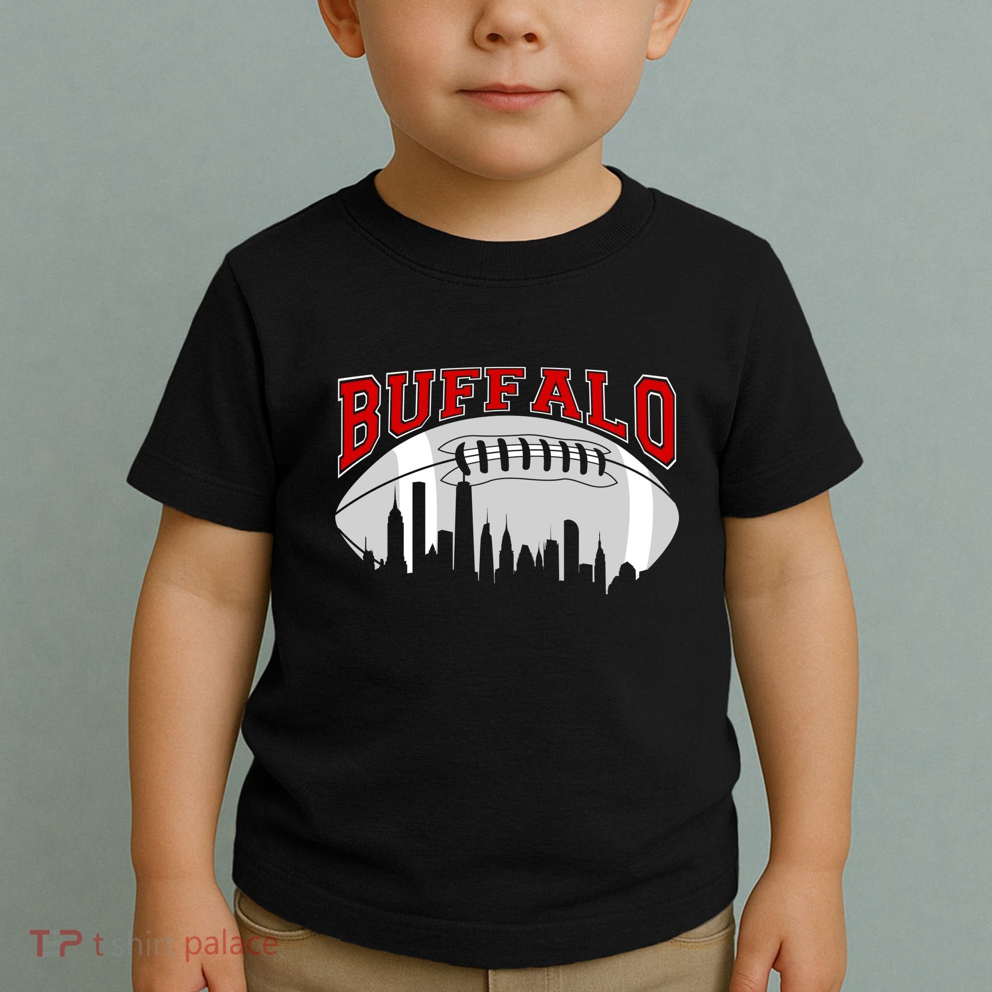 Buffalo Football Fan City Skyline Toddler T-Shirt