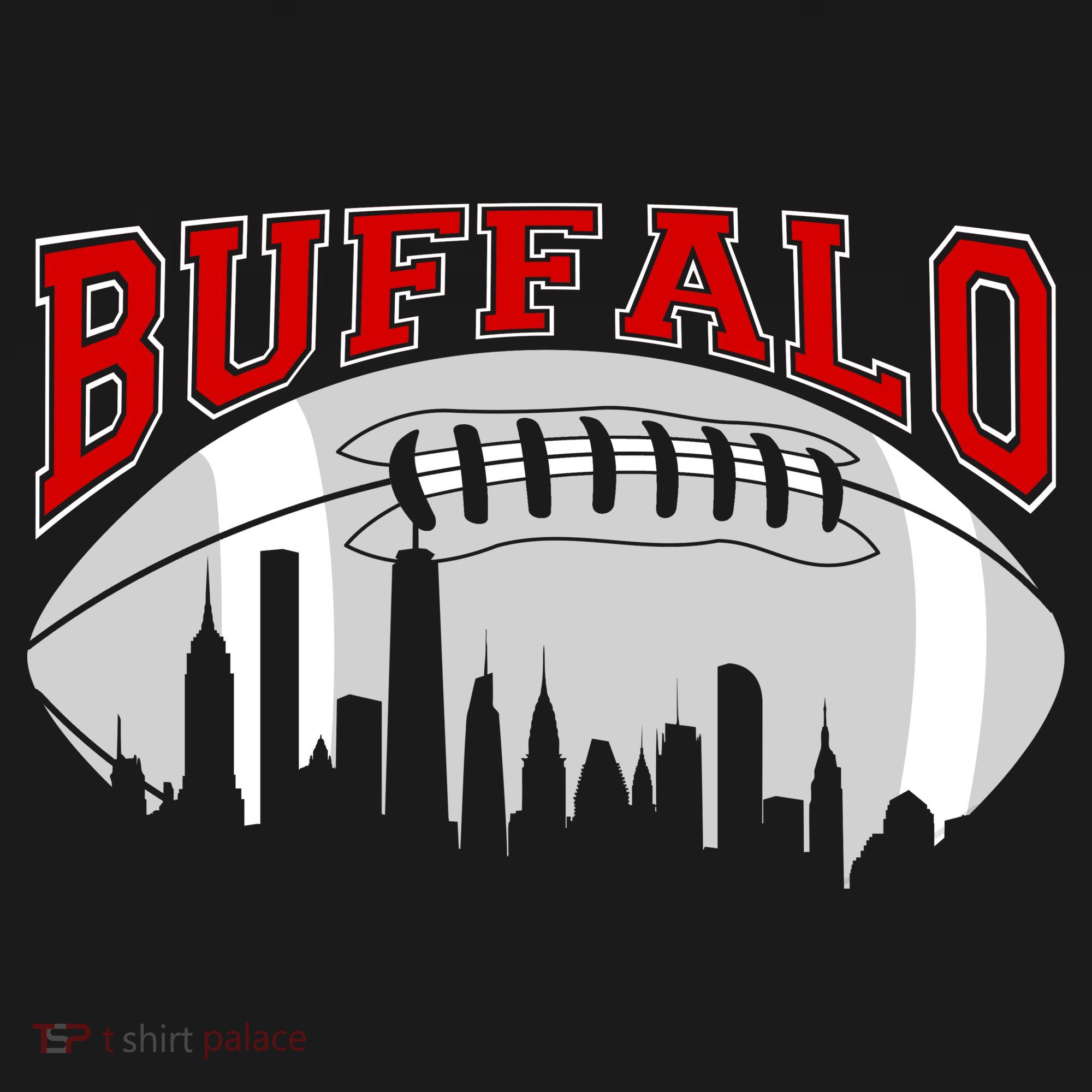 Buffalo Football Fan City Skyline Toddler T-Shirt
