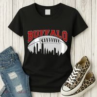 Buffalo Football Fan City Skyline Women's T-Shirt thumb 3