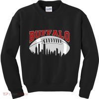 Buffalo Football Fan City Skyline Kids Sweatshirt thumb 0