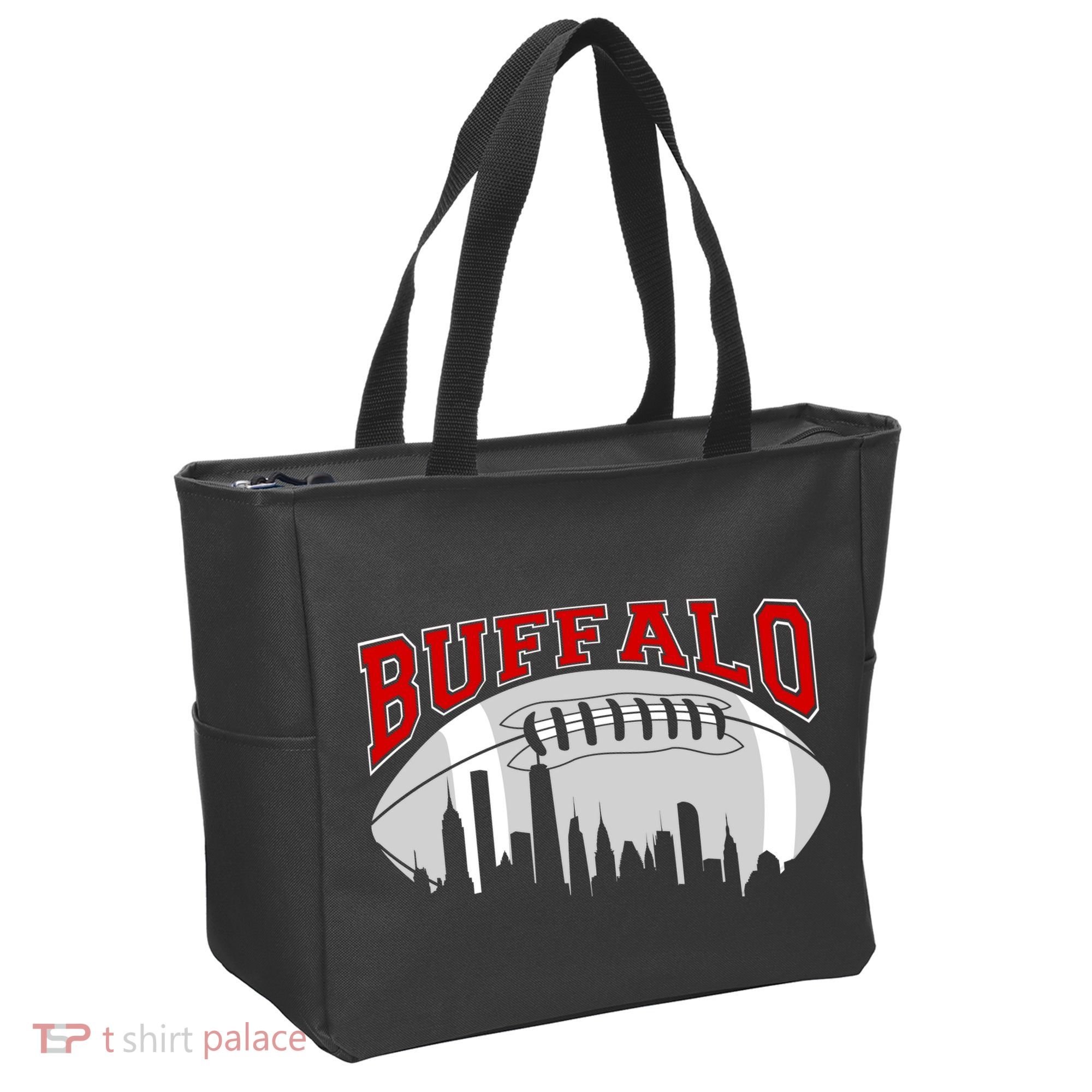 Buffalo Football Fan City Skyline Tote Bag