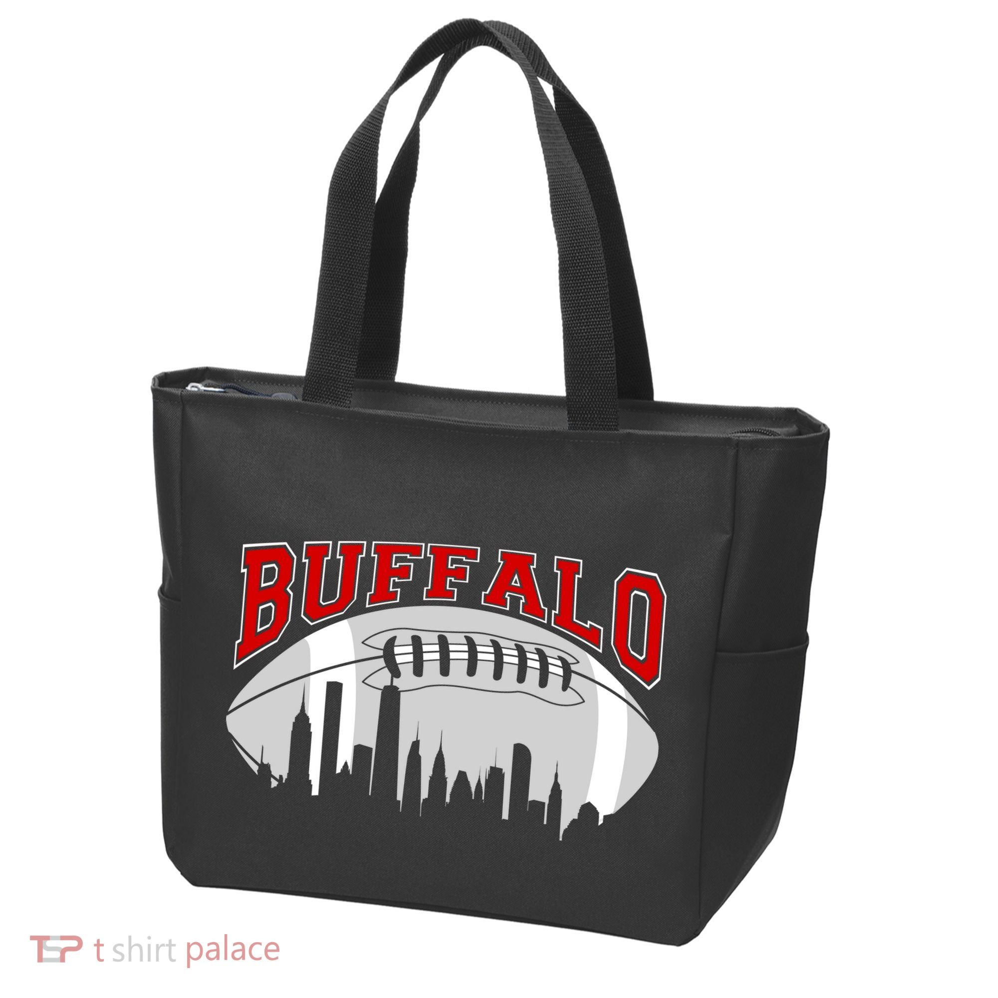 Buffalo Football Fan City Skyline Tote Bag