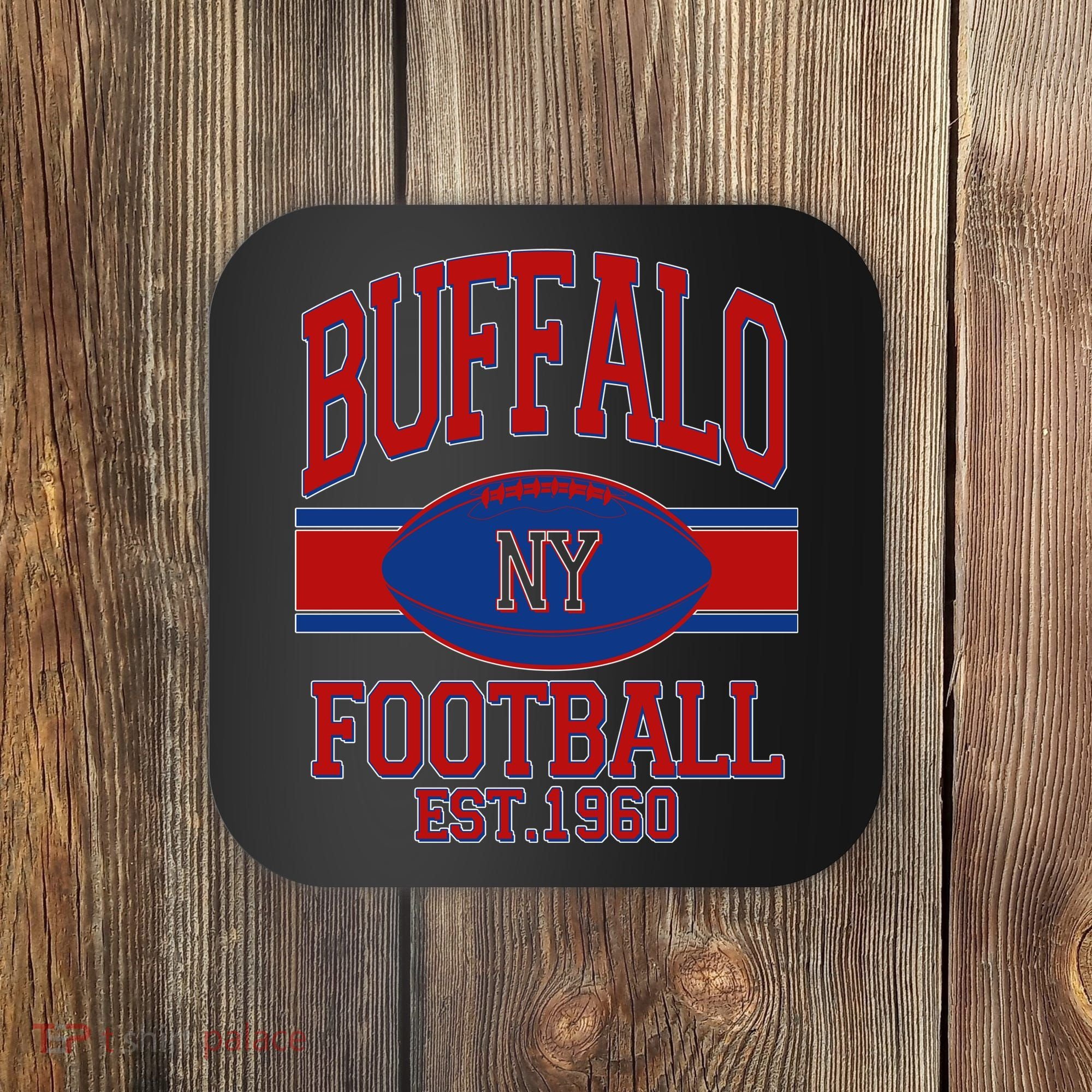Buffalo New York Football Classic Logo Fan Coaster