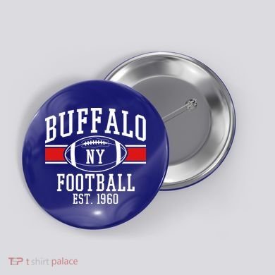 Buffalo NY Football EST 1960 Button