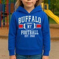 Buffalo NY Football EST 1960 Kids Hoodie thumb 3
