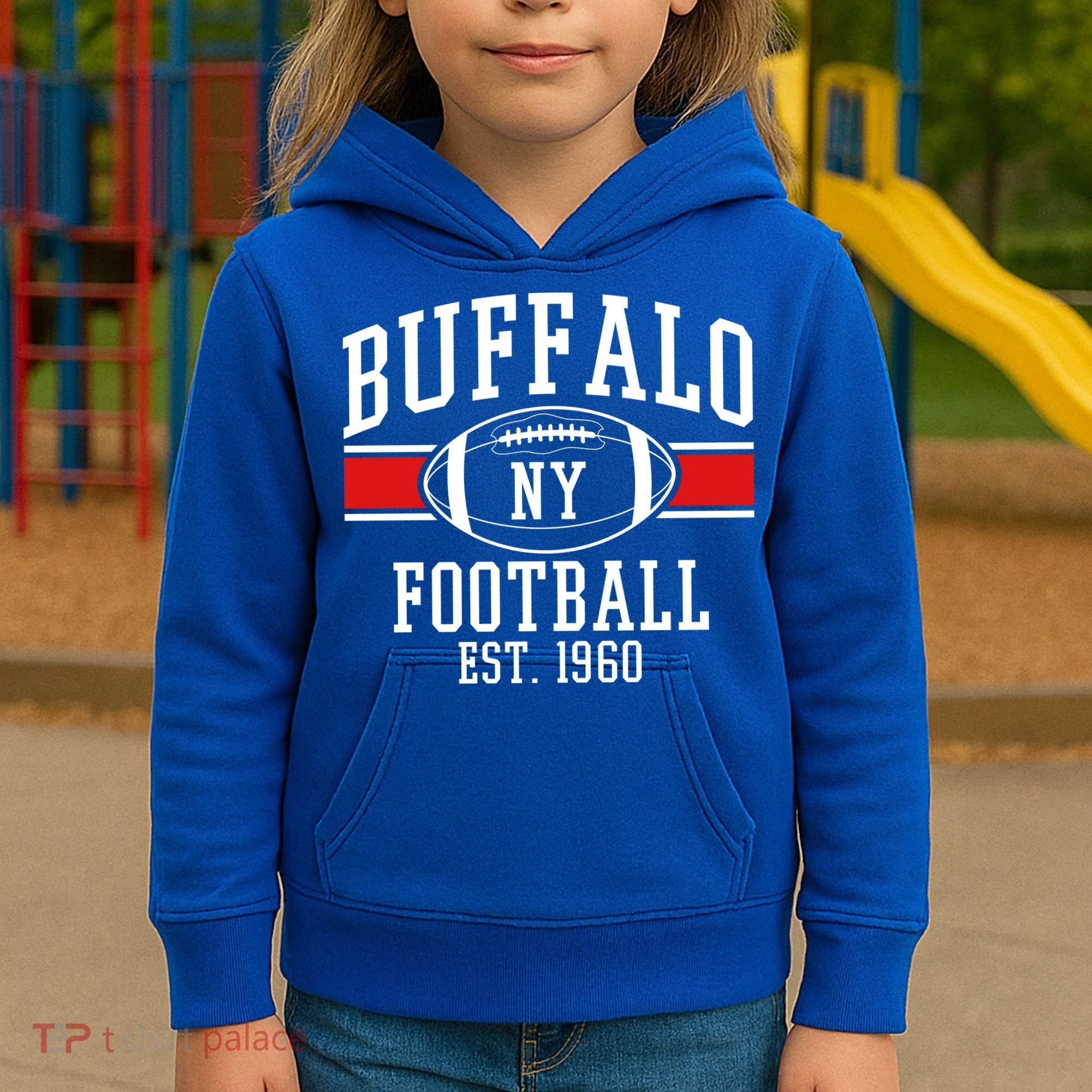 Buffalo NY Football EST 1960 Kids Hoodie