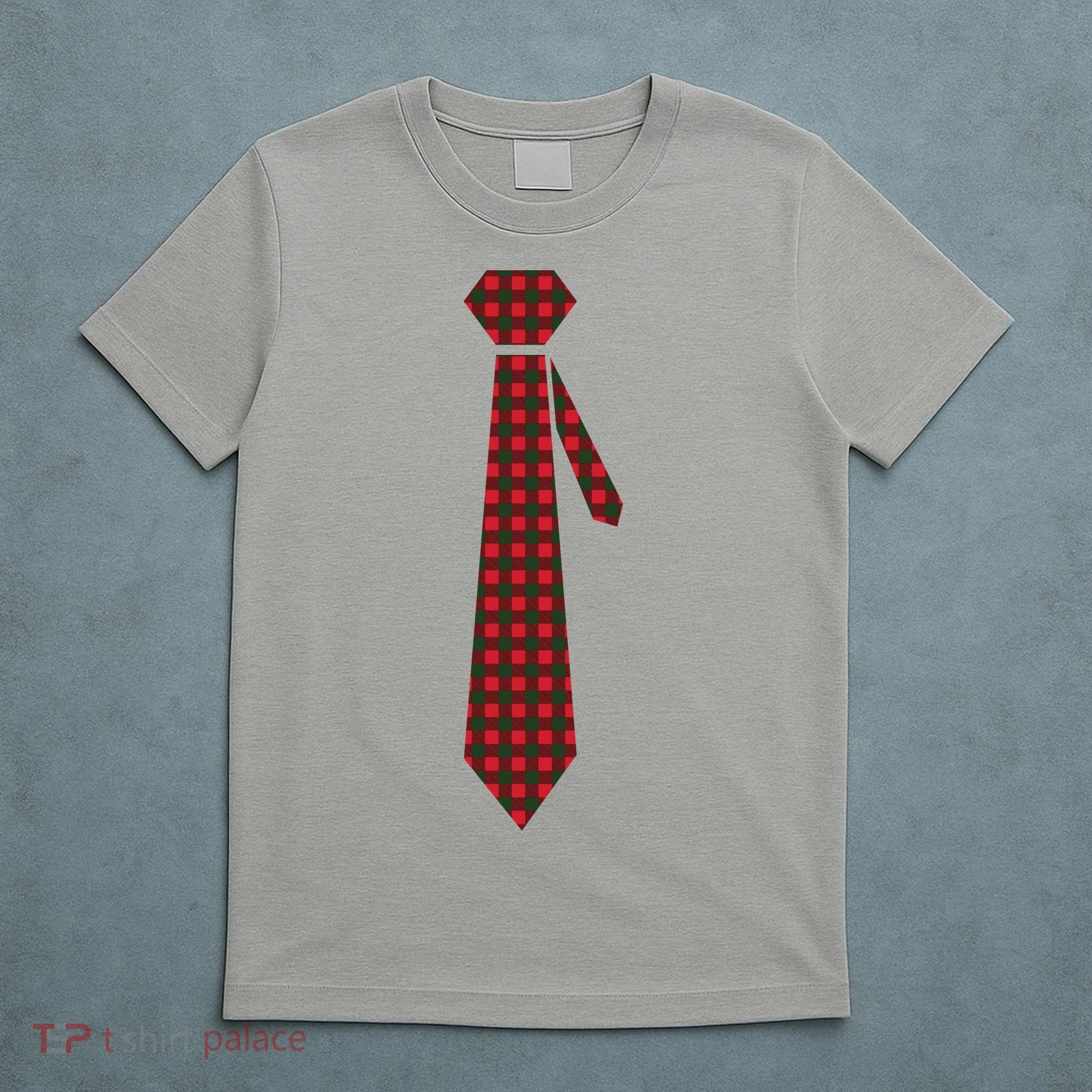 Buffalo Plaid Christmas Tie T-Shirt