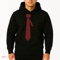 Buffalo Plaid Christmas Tie Hoodie thumb 2