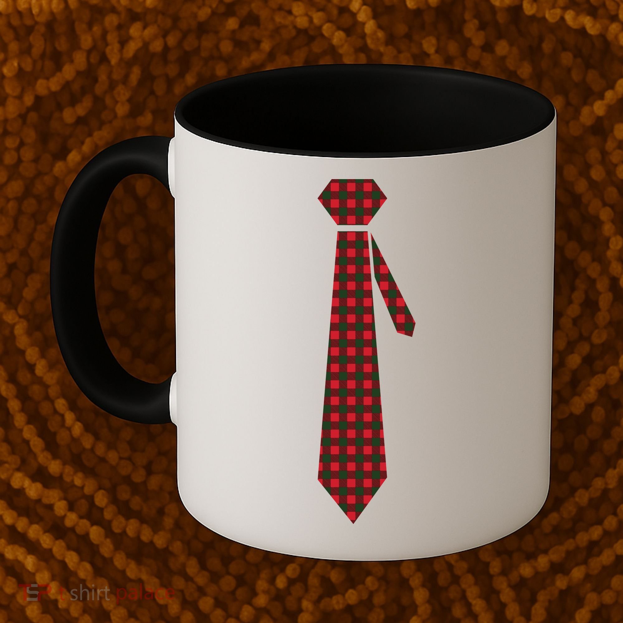Buffalo Plaid Christmas Tie Coffee Mug