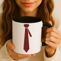 Buffalo Plaid Christmas Tie Coffee Mug thumb 3