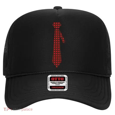 Buffalo Plaid Christmas Tie Hat