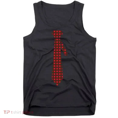 Buffalo Plaid Christmas Tie Tank Top