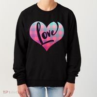 Buffalo Plaid Love Heart Valentines Day Women's Sweatshirt thumb 0