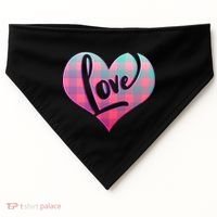 Buffalo Plaid Love Heart Valentines Day USA-Made Doggie Bandana thumb 0