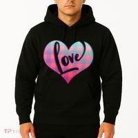 Buffalo Plaid Love Heart Valentines Day Hoodie thumb 2