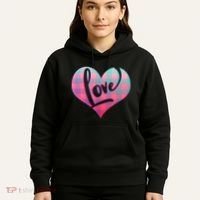 Buffalo Plaid Love Heart Valentines Day Hoodie thumb 5