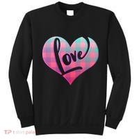 Buffalo Plaid Love Heart Valentines Day Sweatshirt thumb 0