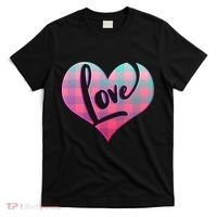 Buffalo Plaid Love Heart Valentines Day T-Shirt thumb 0