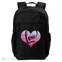 Buffalo Plaid Love Heart Valentines Day Backpack thumb 0