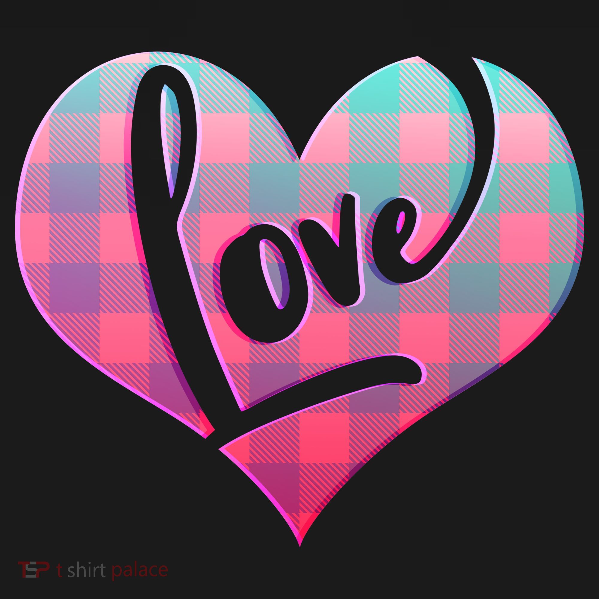 Buffalo Plaid Love Heart Valentines Day Button