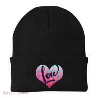 Buffalo Plaid Love Heart Valentines Day Beanie thumb 0