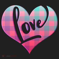 Buffalo Plaid Love Heart Valentines Day Beanie thumb 2