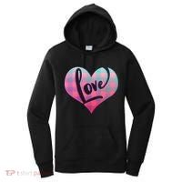 Buffalo Plaid Love Heart Valentines Day Women's Hoodie thumb 0
