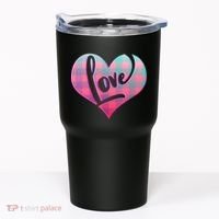 Buffalo Plaid Love Heart Valentines Day Tumbler thumb 0