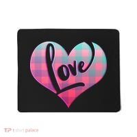 Buffalo Plaid Love Heart Valentines Day Mousepad thumb 0