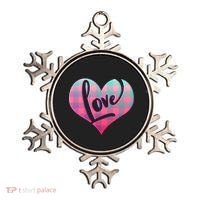 Buffalo Plaid Love Heart Valentines Day Ornament thumb 0