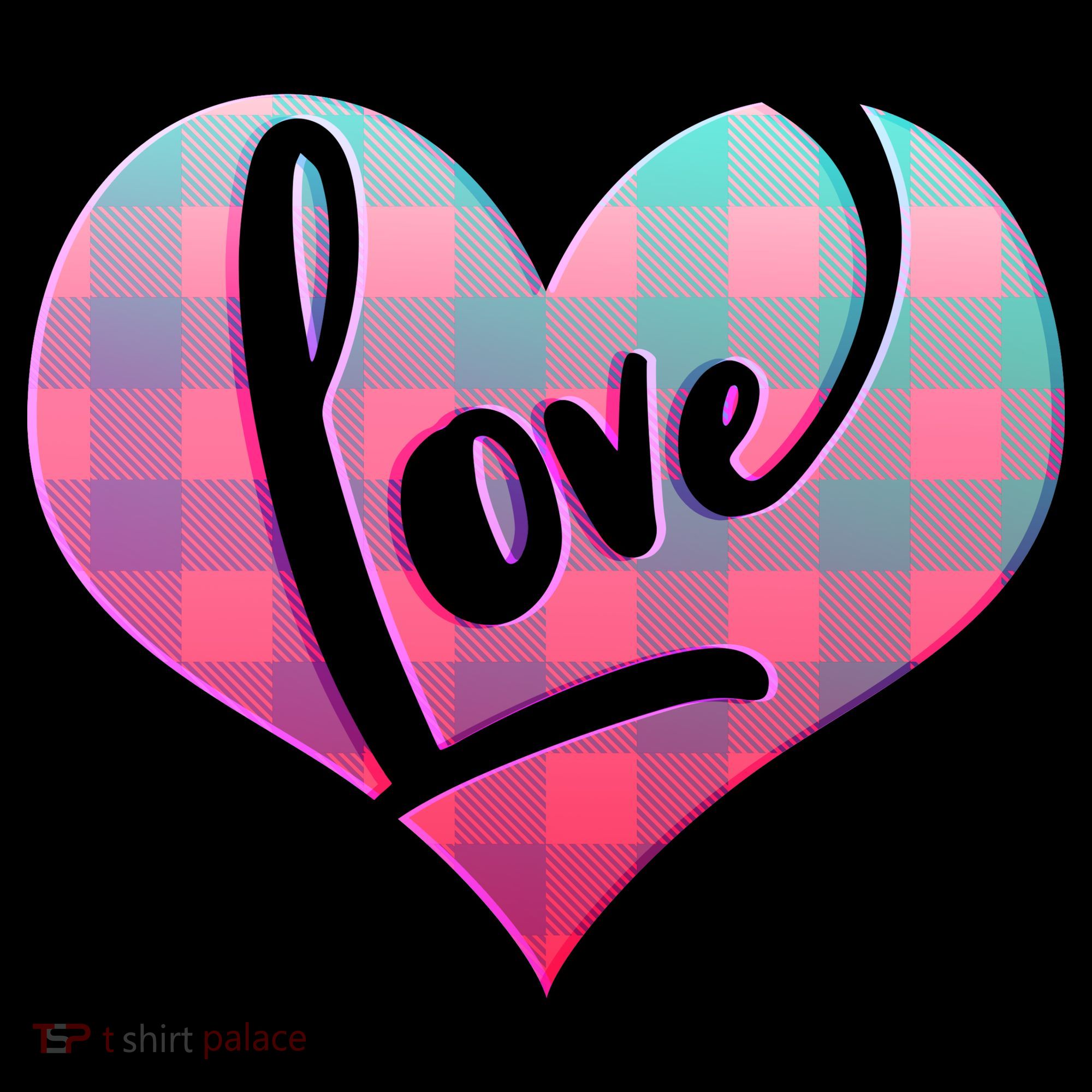 Buffalo Plaid Love Heart Valentines Day Ornament