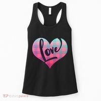 Buffalo Plaid Love Heart Valentines Day Women's Tank Top thumb 0